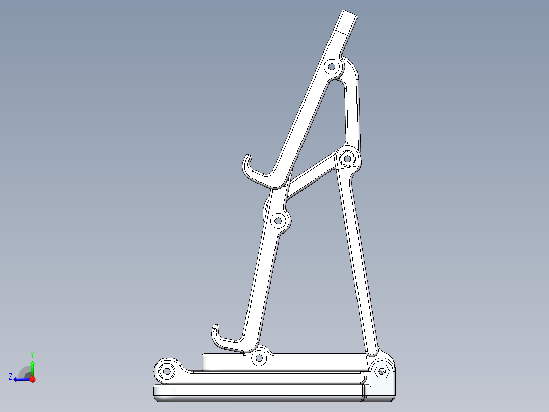 桌面手机支架右视图