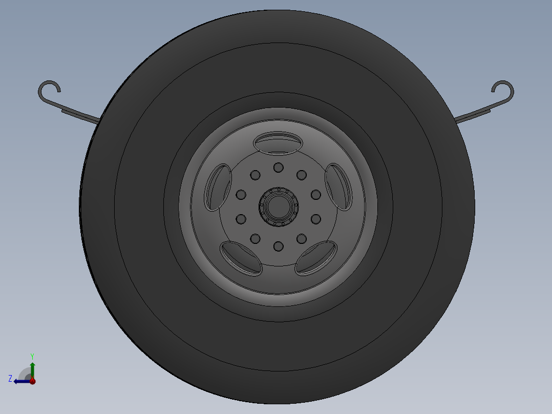 转向桥驱动桥右视图