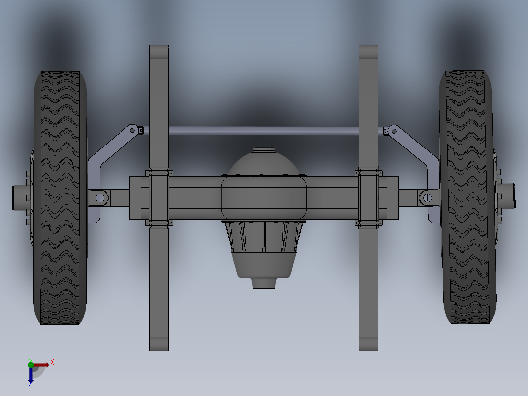 转向桥驱动桥俯视图