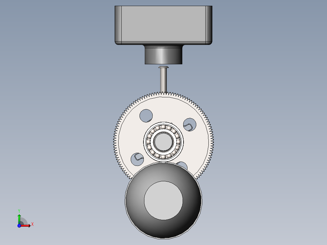 绞肉机模型前视图