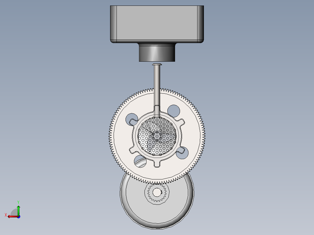绞肉机模型后视图