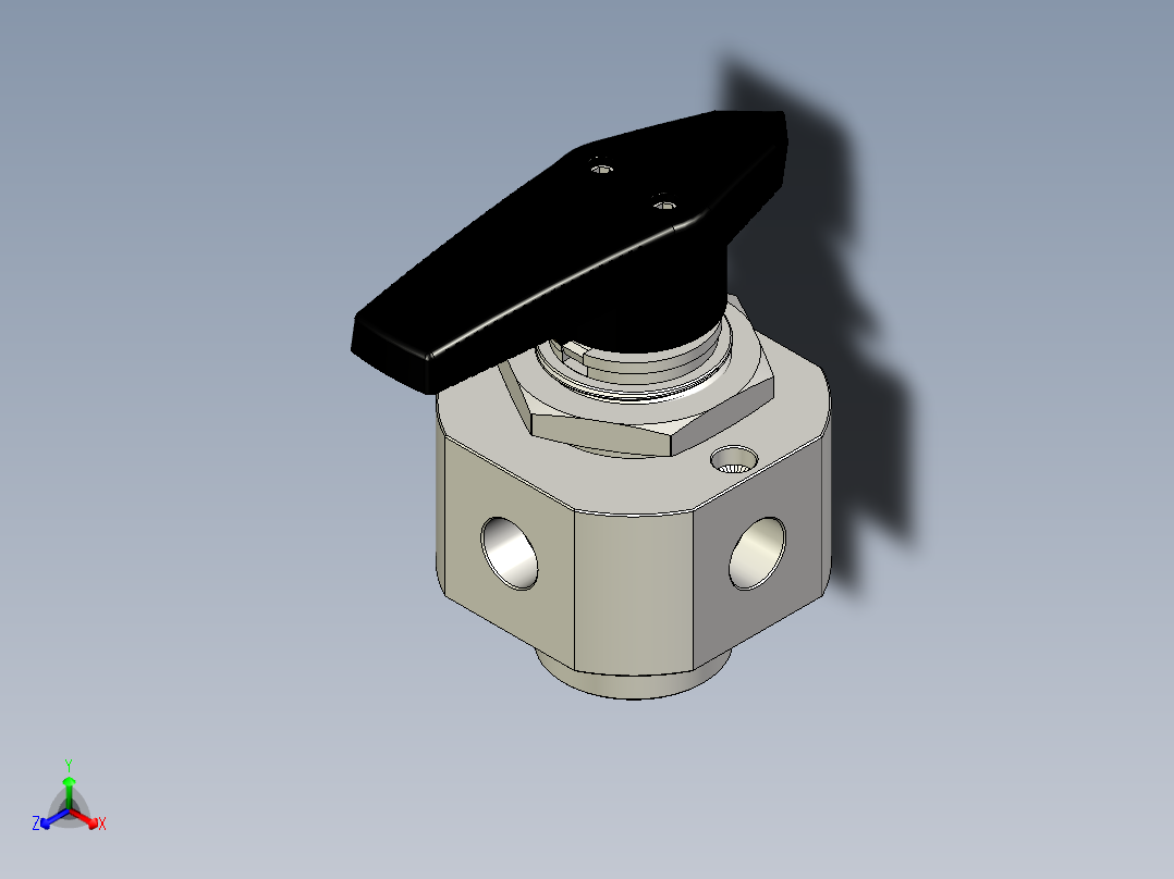 不锈钢单件40系列5通球阀，0.07 Cv，1-8英寸