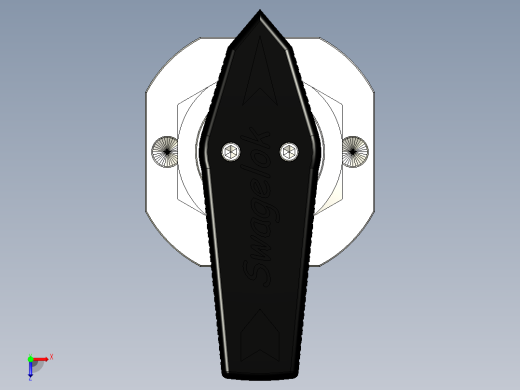 不锈钢单件40系列5通球阀，0.07 Cv，1-8英寸俯视缩略图