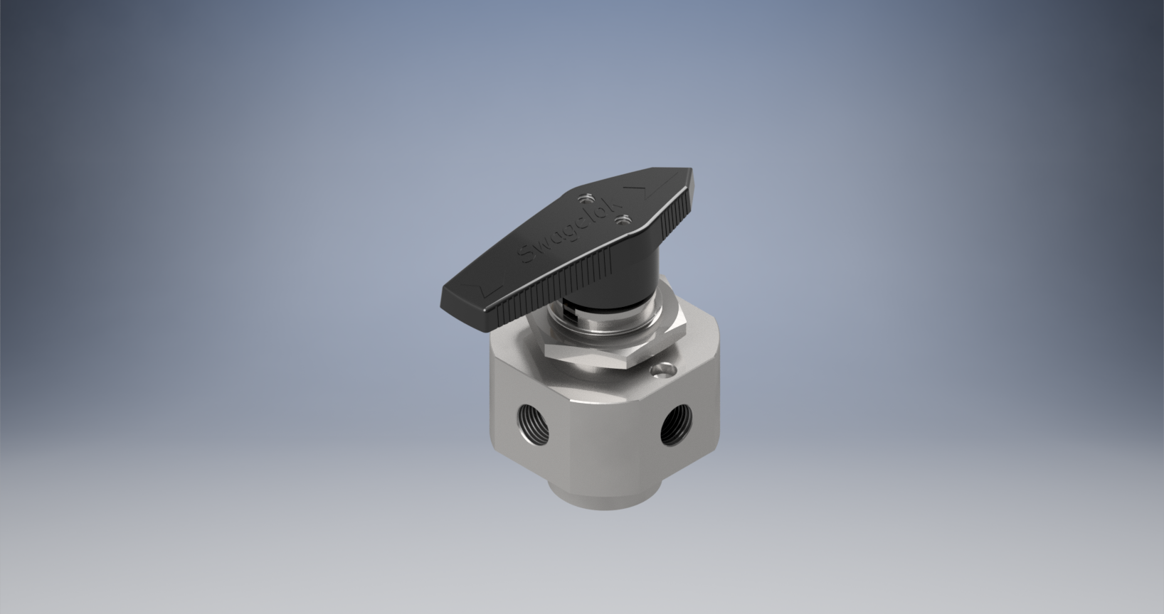 不锈钢单件40系列5通球阀，0.07 Cv，1-8英寸