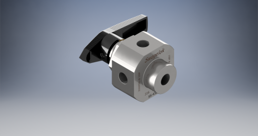 不锈钢单件40系列5通球阀，0.07 Cv，1-8英寸缩略图