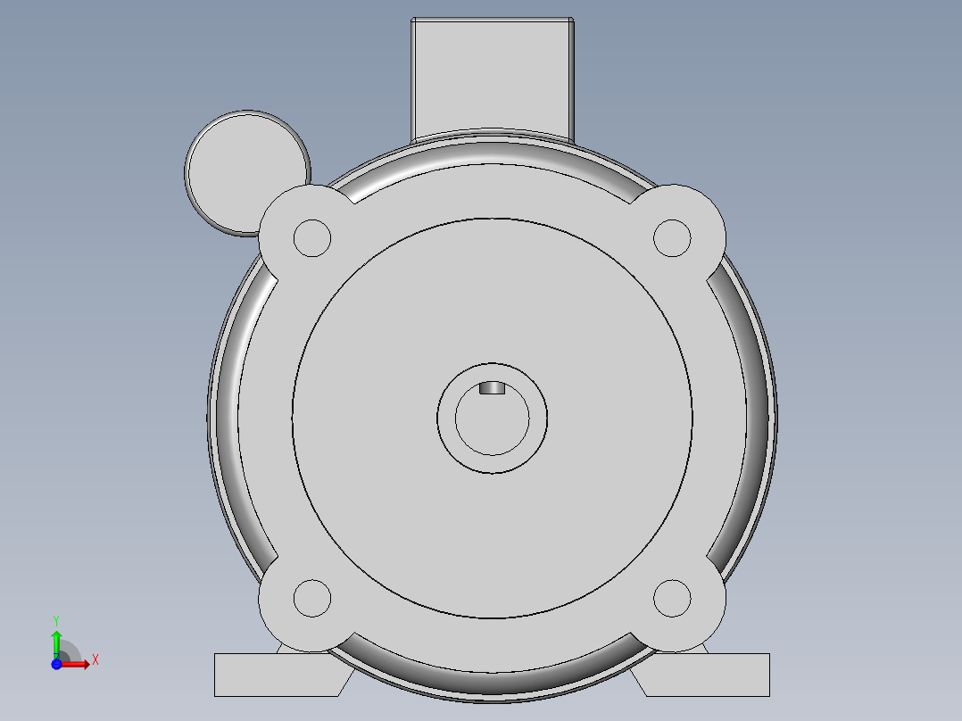 异步电机DJ_YS系列(IP44)_IMB35型_YS-90L-2_1前视图