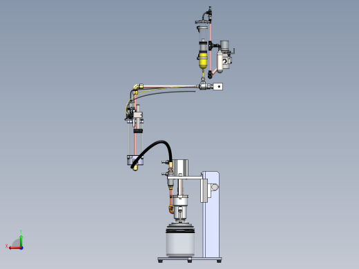 液压油泵管路后视缩略图