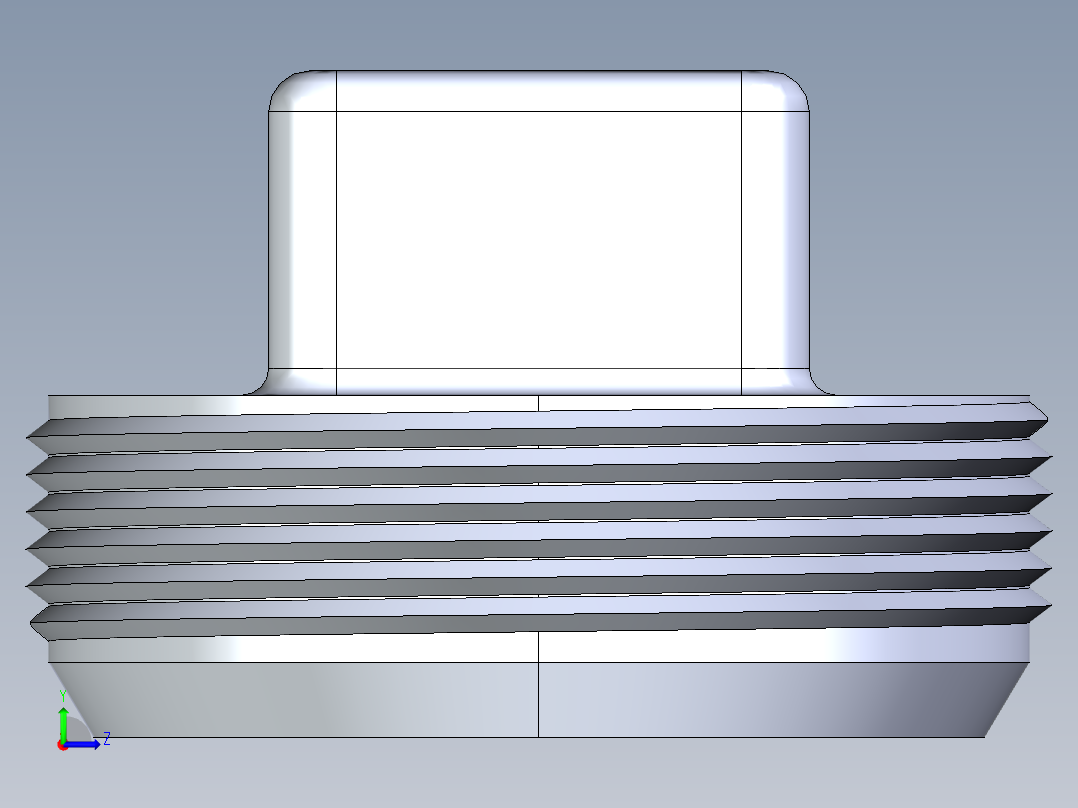 船舶管路系统S23B_SeaDrainPLUS_CleanPlug-MPT_37E161102_2in Sea Drain Plus - Plug - MPT左视图