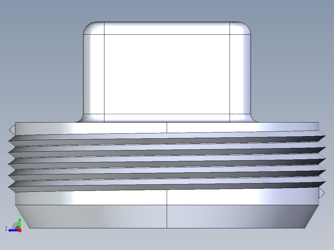 船舶管路系统S23B_SeaDrainPLUS_CleanPlug-MPT_37E161102_2in Sea Drain Plus - Plug - MPT右视图