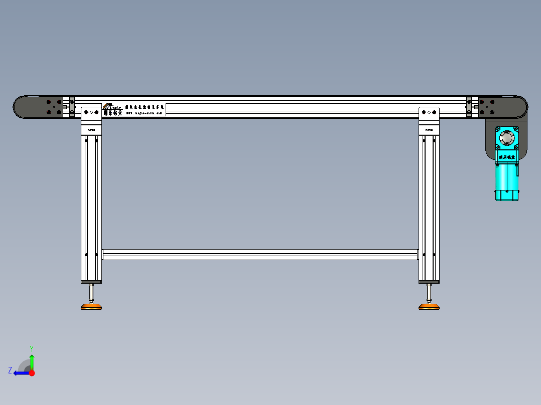 LE-XC4080-左边驱动重载皮带线-负载200kg右视图