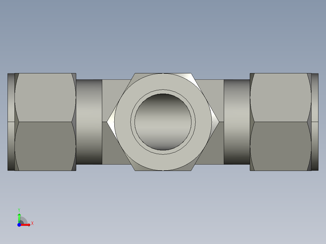 卡套式工业通用硬管接头16_jbu-s前视图