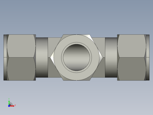 卡套式工业通用硬管接头16_jbu-s前视缩略图