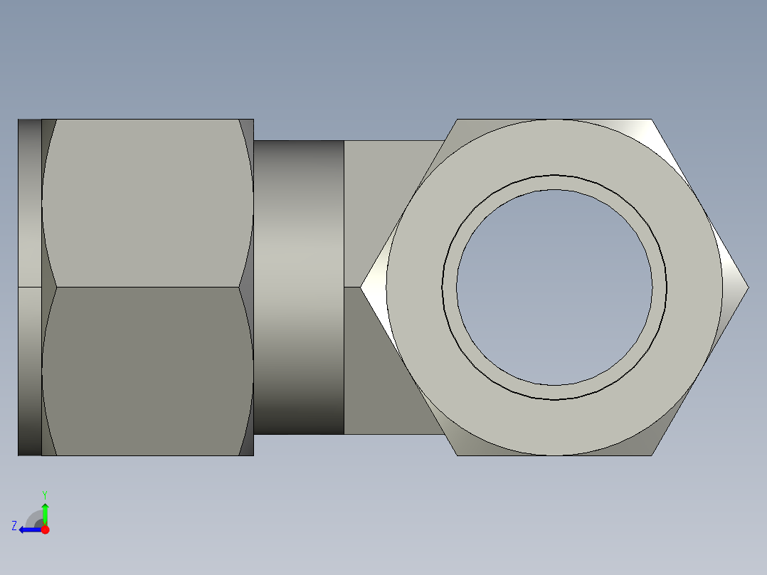 卡套式工业通用硬管接头16_jbu-s右视图