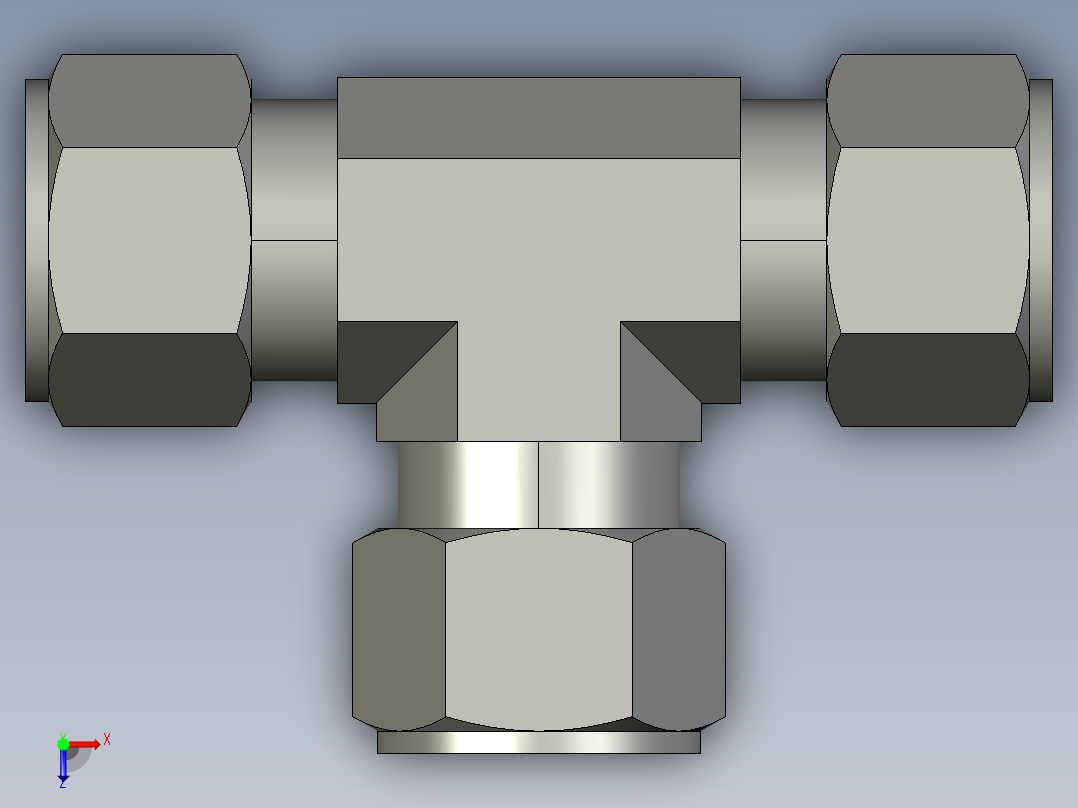 卡套式工业通用硬管接头16_jbu-s俯视图
