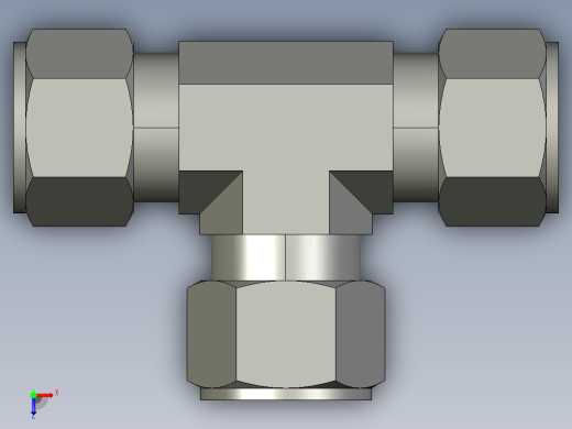 卡套式工业通用硬管接头16_jbu-s俯视缩略图