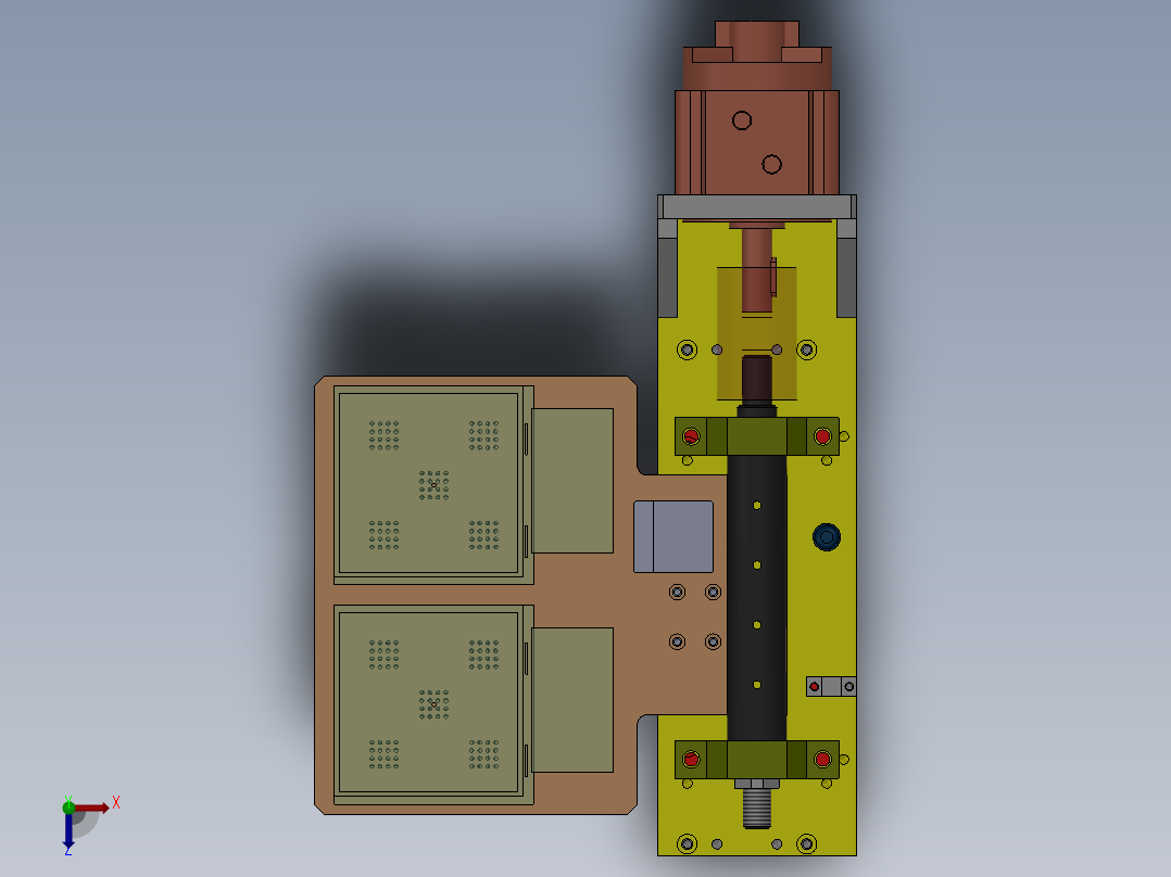 太阳能式宇宙遨游小飞艇俯视图