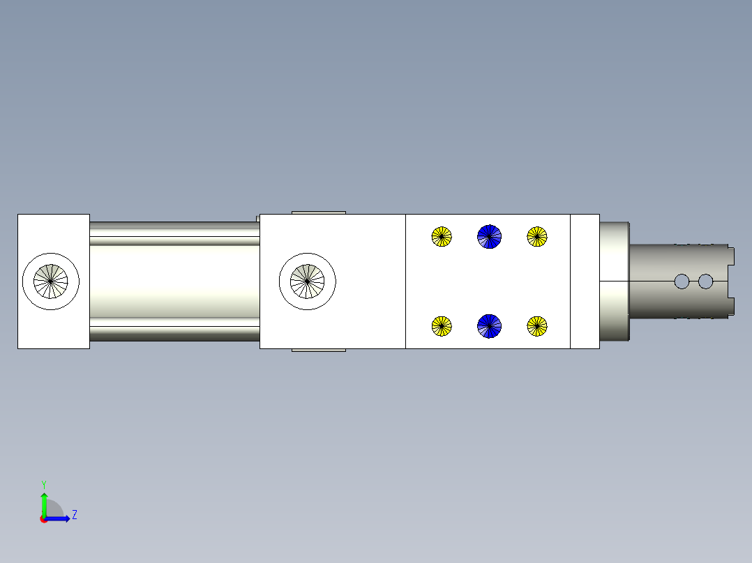 德克斯TUNKERS气缸数模SZK_63_B_T12_TUENKERS左视图
