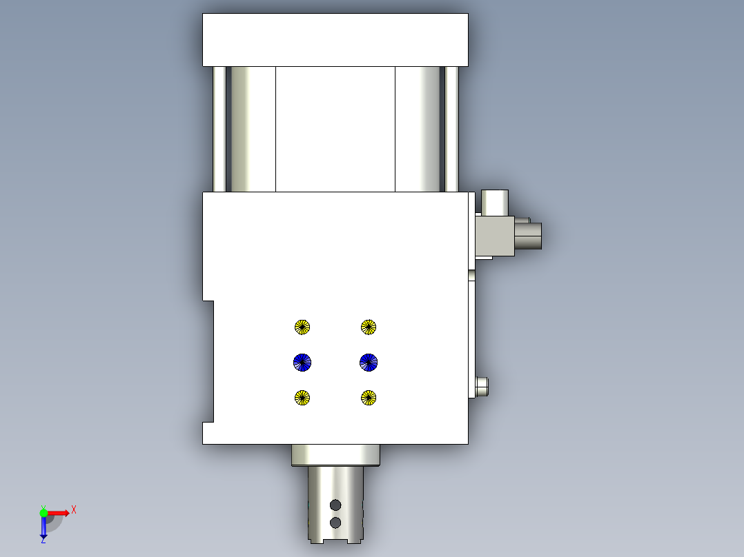 德克斯TUNKERS气缸数模SZK_63_B_T12_TUENKERS俯视图