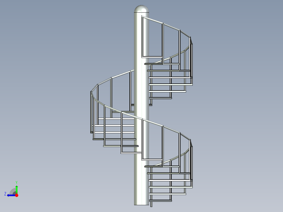 旋转楼梯右视图