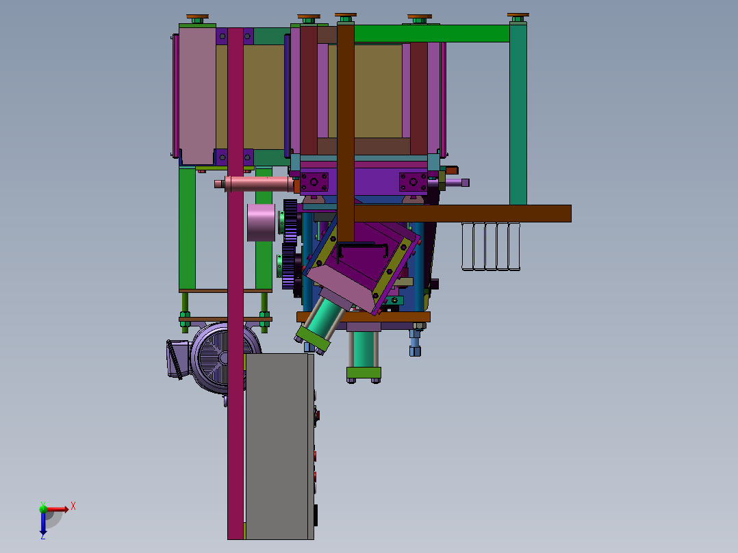 石膏板辊成型机sw20俯视图
