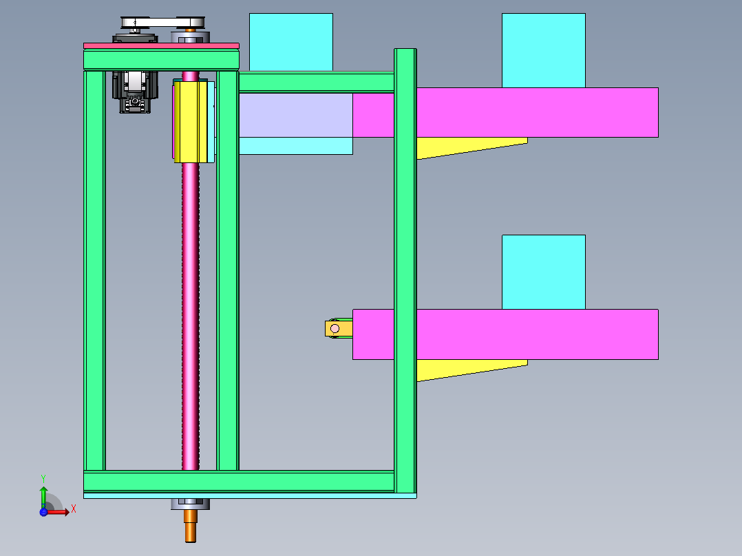升降式上料输送机sw18可编辑前视图