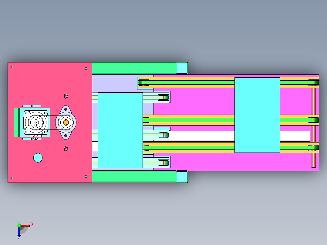 升降式上料输送机sw18可编辑俯视图