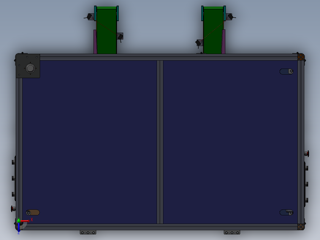 双工位贴提拉手胶纸机sw18可编辑俯视图