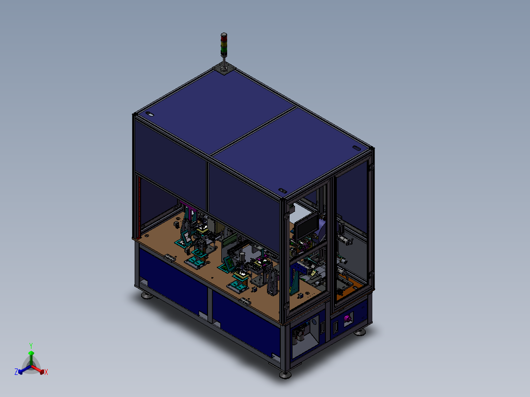 双工位贴提拉手胶纸机sw18可编辑正等轴测图