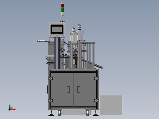 插头破坏回收机（sw14可编辑+工程图）前视缩略图