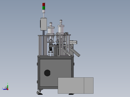 插头破坏回收机（sw14可编辑+工程图）右视缩略图