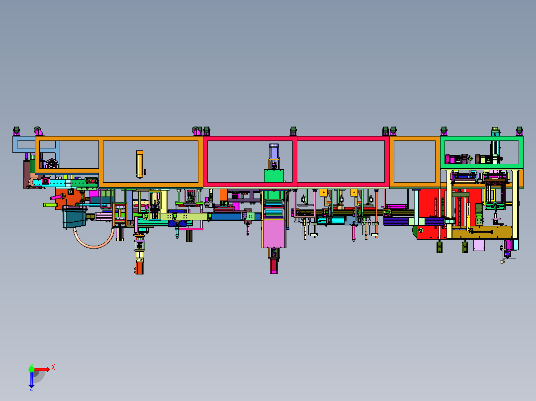 聚合物电池封底角封装定位装置俯视图