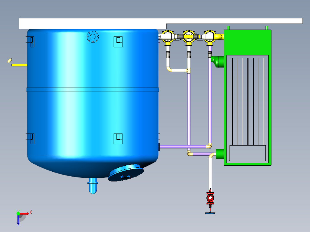B2003938-水温调节系统俯视图