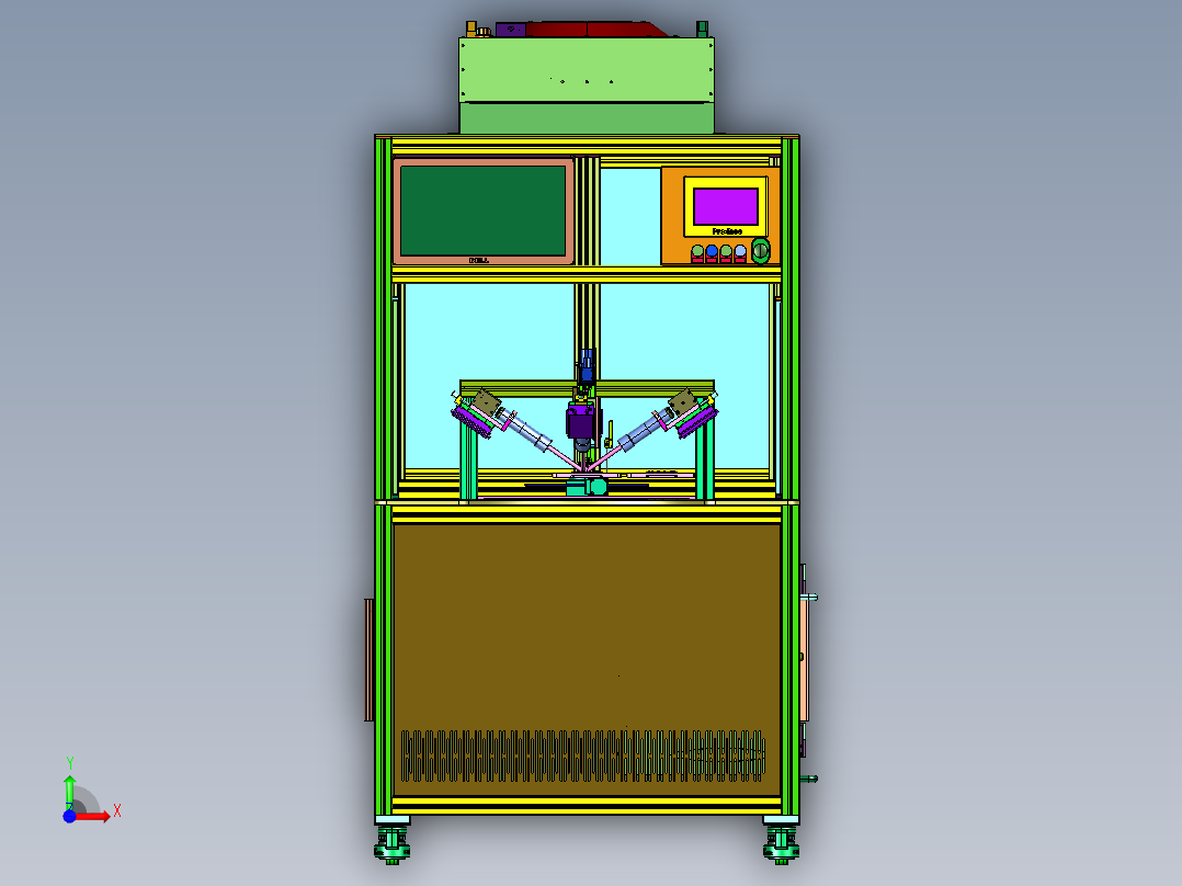 电子产品外壳丝印检测设备前视图