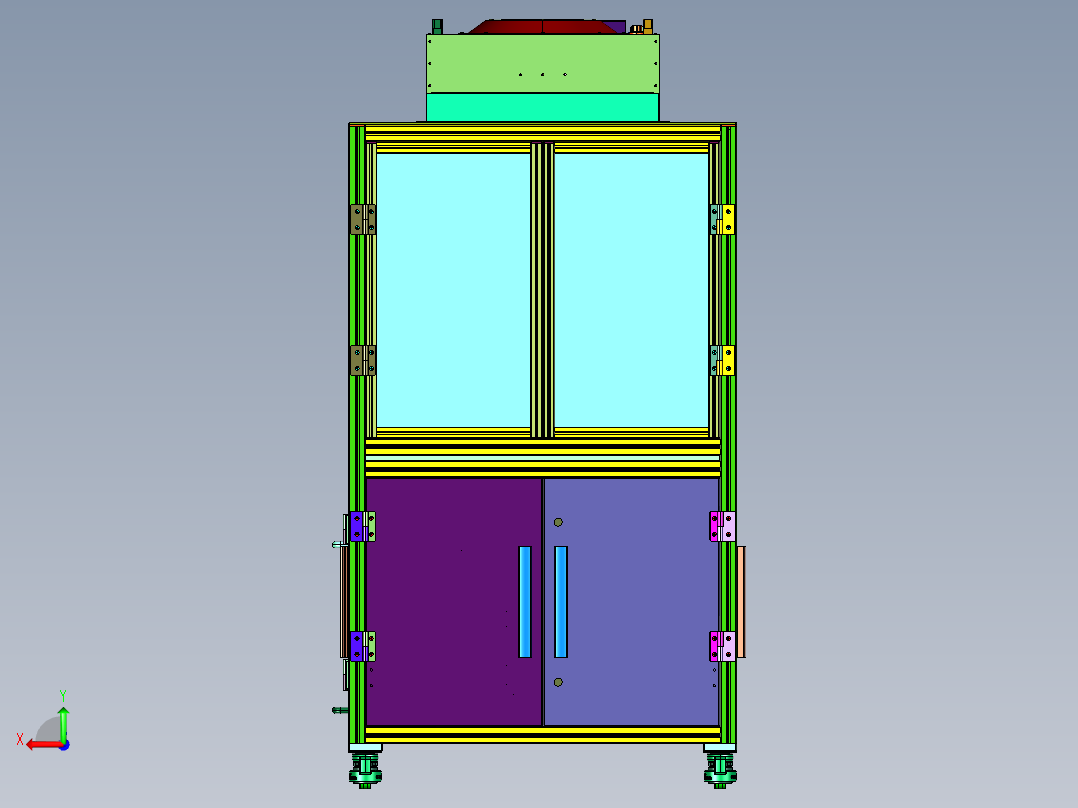 电子产品外壳丝印检测设备后视图
