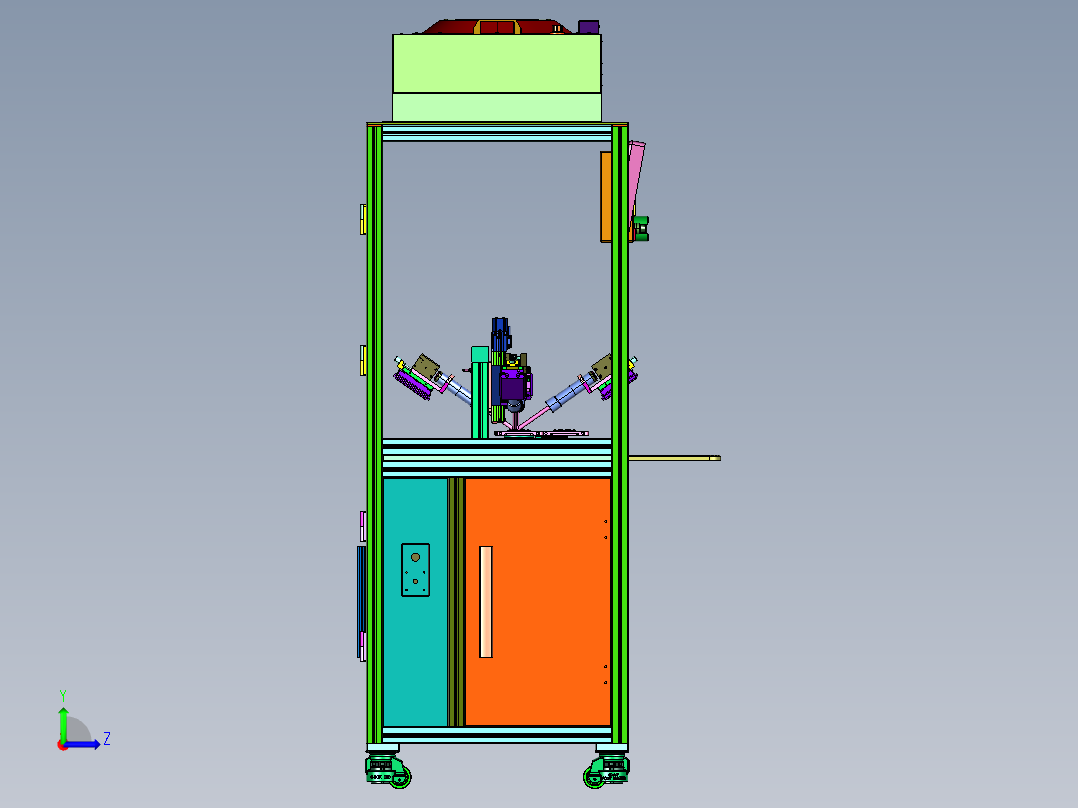电子产品外壳丝印检测设备左视图