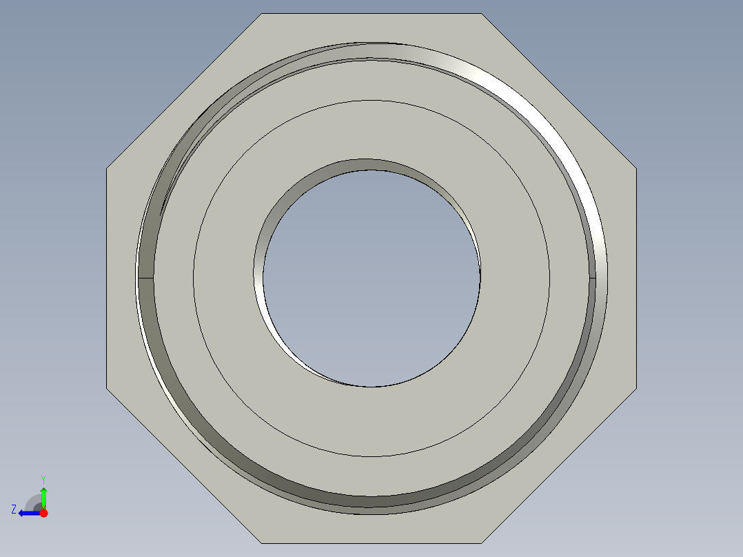 螺纹管转接头-内外丝异径 DN20-DN8右视图