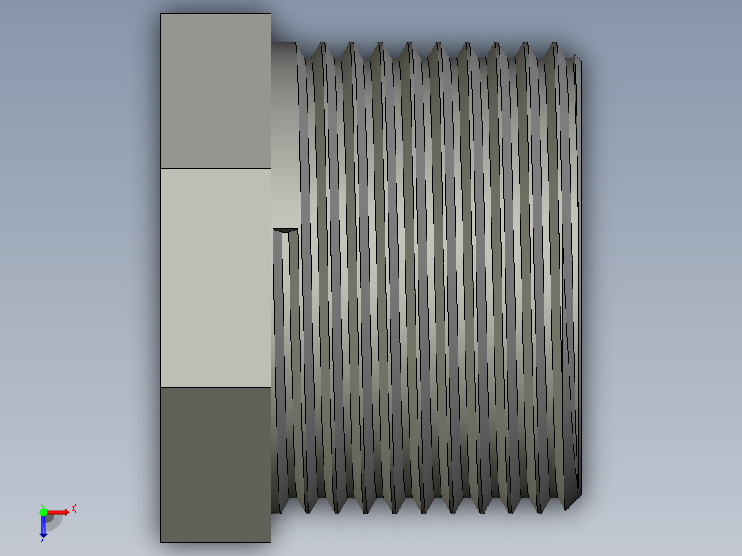 螺纹管转接头-内外丝异径 DN20-DN8俯视图