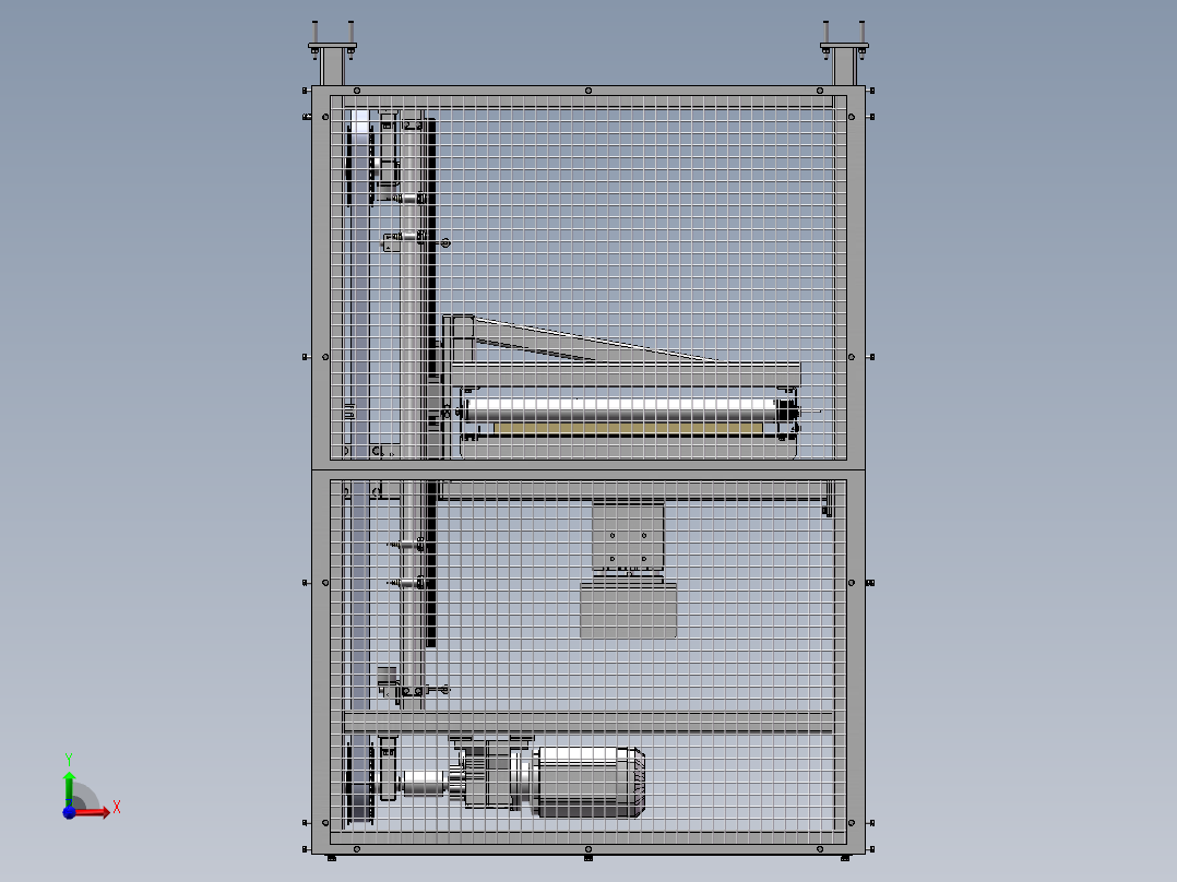 一款升降转移输送机前视图