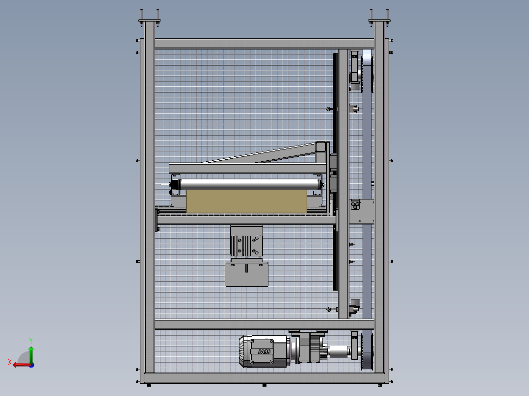 一款升降转移输送机后视图