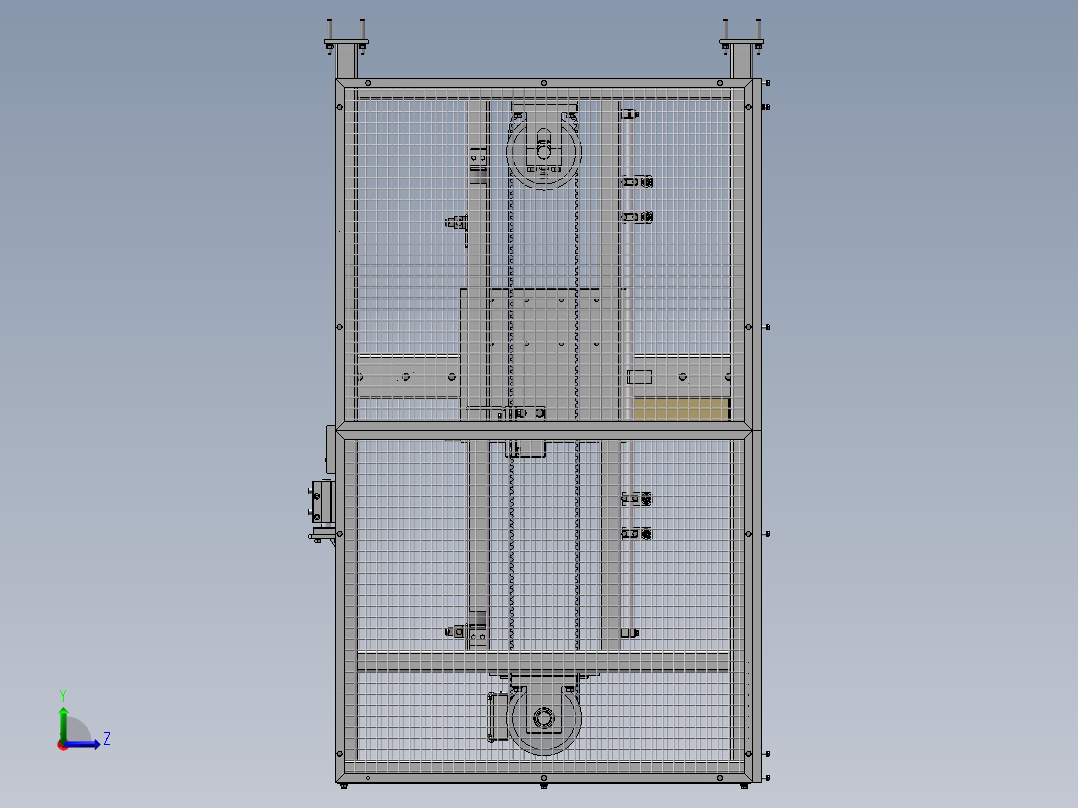 一款升降转移输送机左视图
