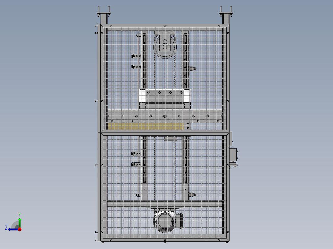 一款升降转移输送机右视图