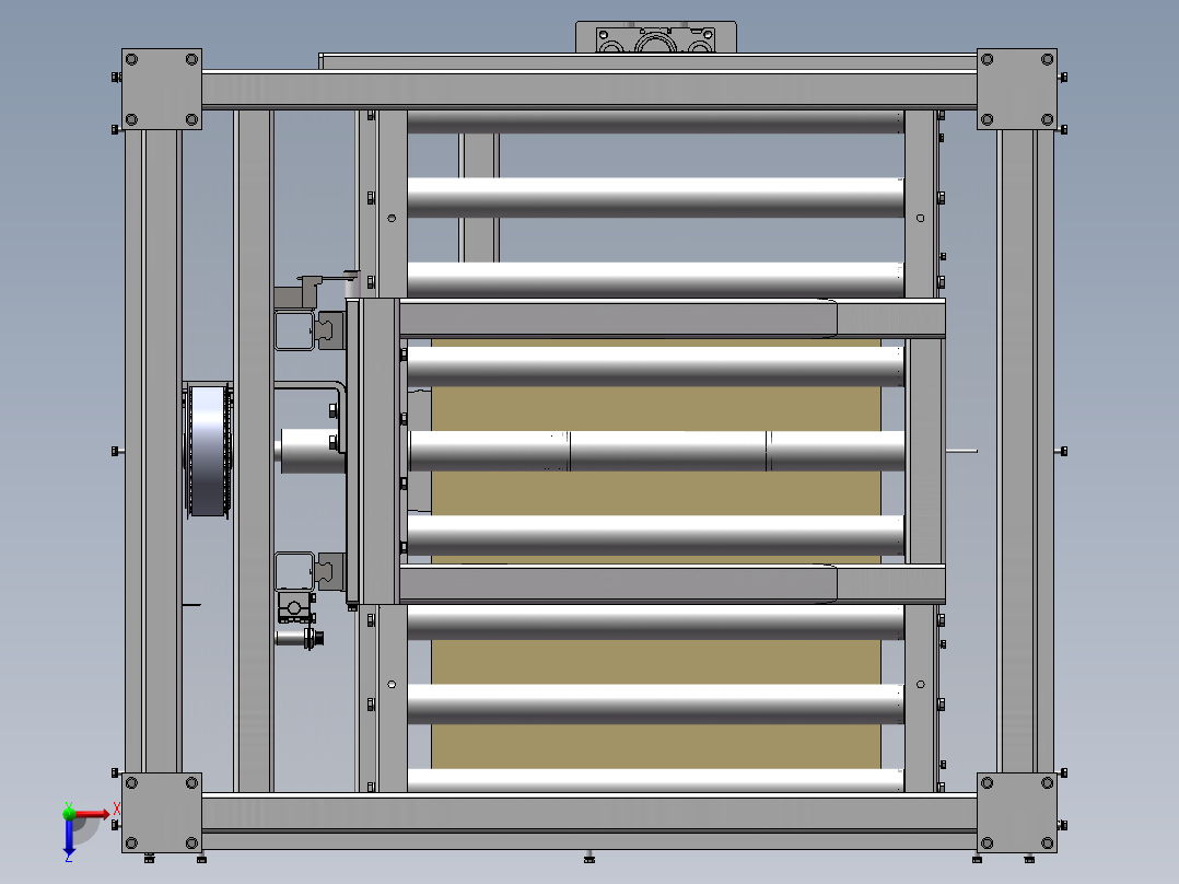 一款升降转移输送机俯视图