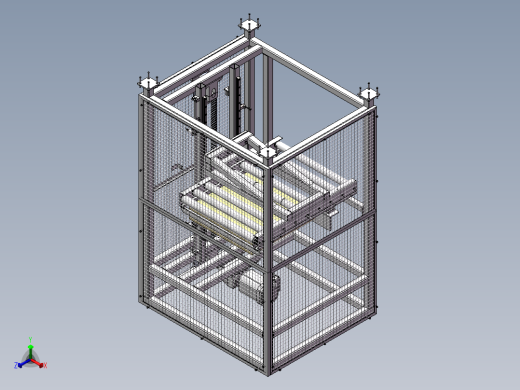 一款升降转移输送机正等轴测缩略图