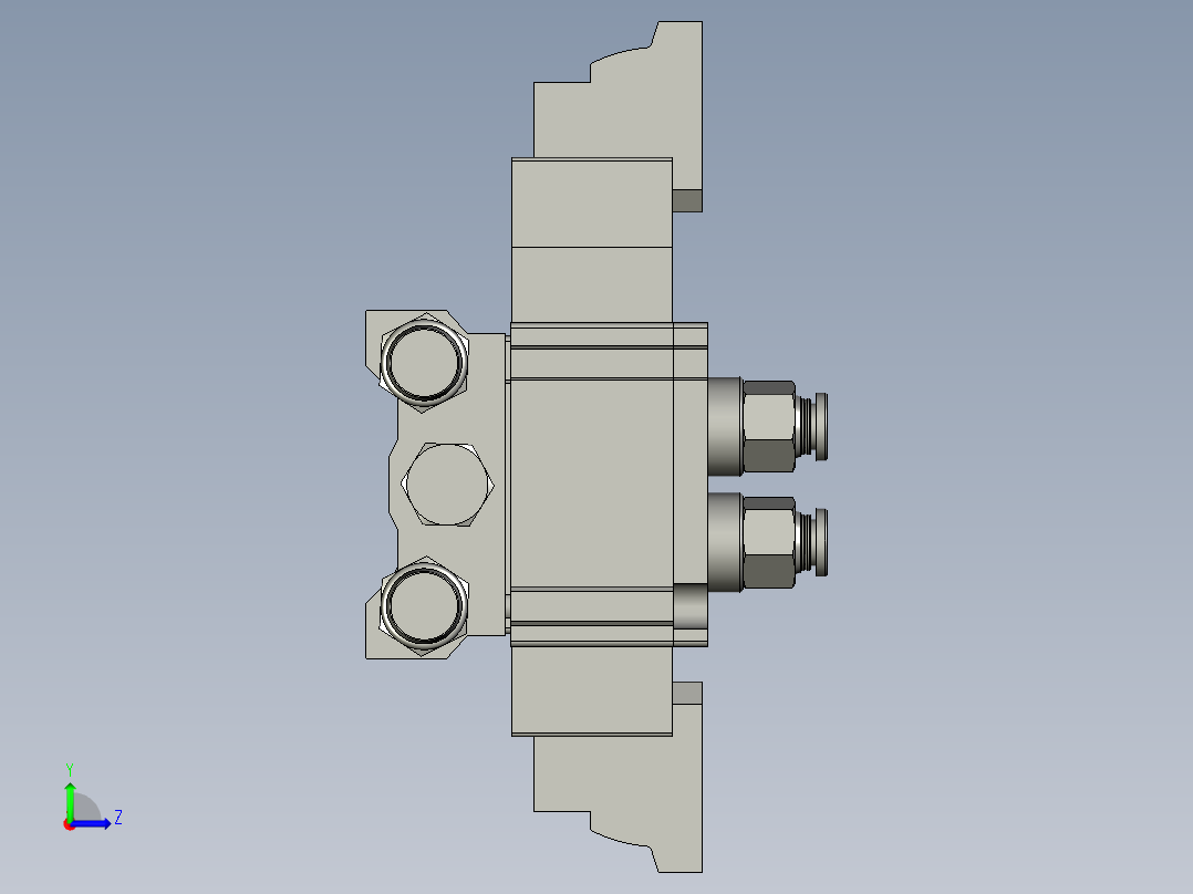 8连汇流排ZB左视图
