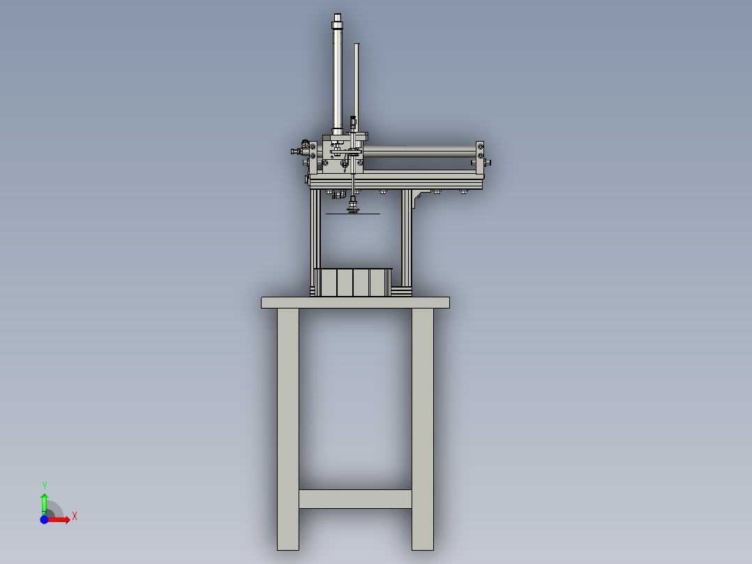 全自动薄片零件定量叠料机前视图