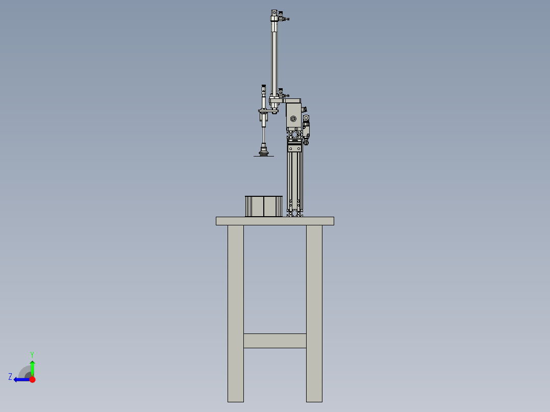 全自动薄片零件定量叠料机右视图