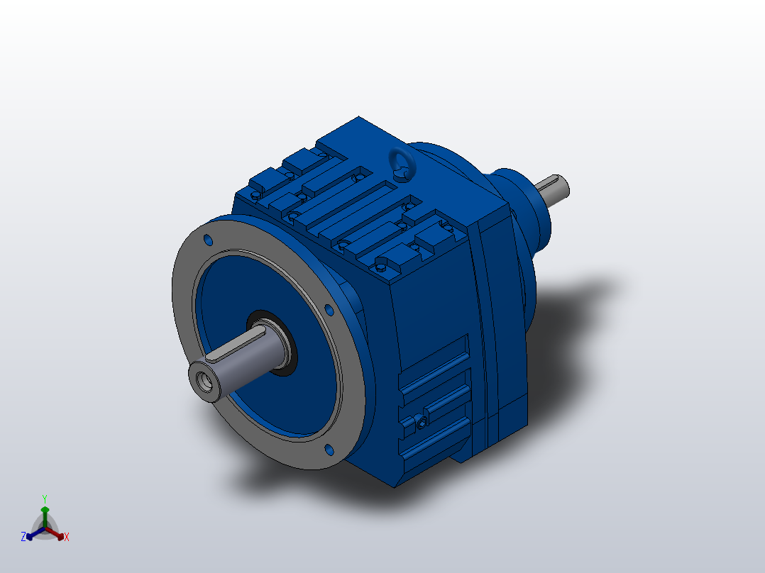 RFS87法兰轴伸式斜齿轮减速机RFS87-6.47-M1-Φ300主视图