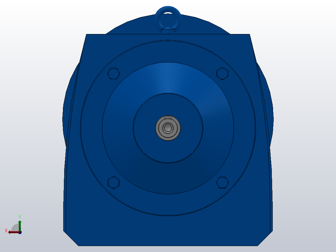 RFS87法兰轴伸式斜齿轮减速机RFS87-6.47-M1-Φ300后视图