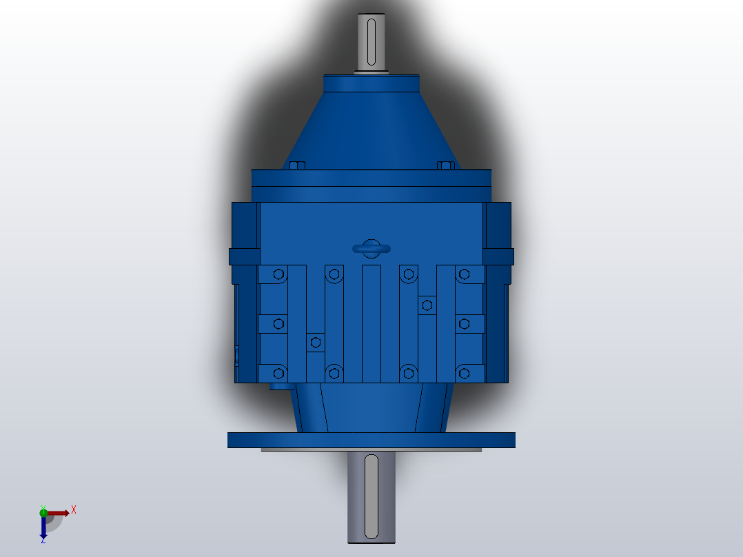 RFS87法兰轴伸式斜齿轮减速机RFS87-6.47-M1-Φ300俯视图