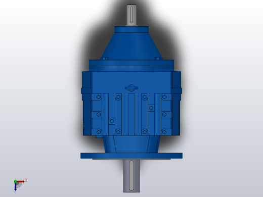 RFS87法兰轴伸式斜齿轮减速机RFS87-6.47-M1-Φ300俯视缩略图
